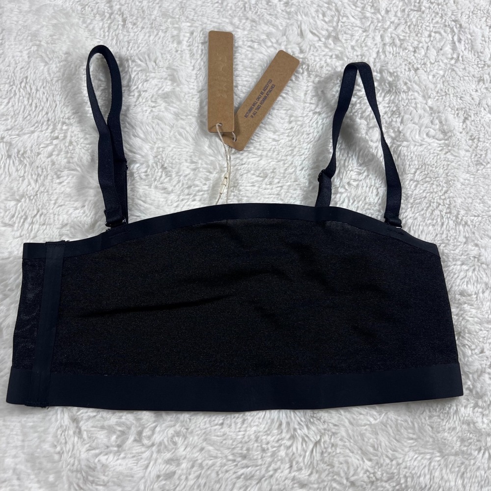 SKIMS Women's Fits Everybody Bandeau Bra Onyx Black BR-BND-0254 Size XXS NWT